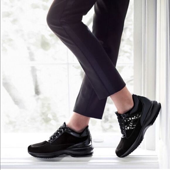 HOGAN Interactive Black Sneakers Sequins Luxury - Picture 15 of 15